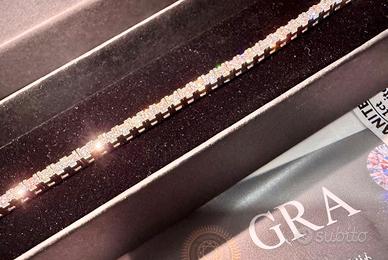 Bracciale Tennis in DIAMANTI di MOISSANITE + GRA