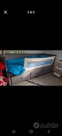 Letto/divano ikea Hemnes grigio con 3 cassetti, l