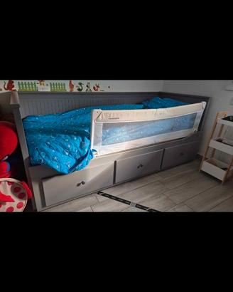 Letto/divano ikea Hemnes grigio con 3 cassetti, l