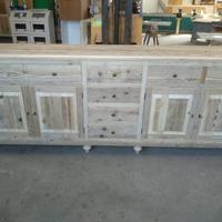 credenza in legno vecchio 4 ante 6 cassetti cipoll