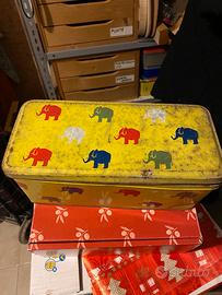 Scatola latta gialla elefantini ELAH