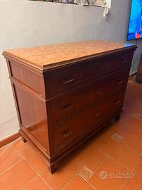 Cassettiera in legno con piano in Marmo
