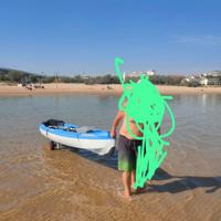 TAHE Canoa kayak TOBAGO + 2 pagaie e carrello