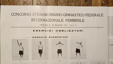 Poster 1931 Fascismo Ginnastica femminile Sport