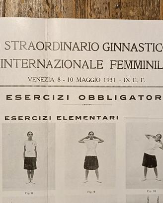 Poster 1931 Fascismo Ginnastica femminile Sport