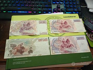 lotto 4 banconote italiane 