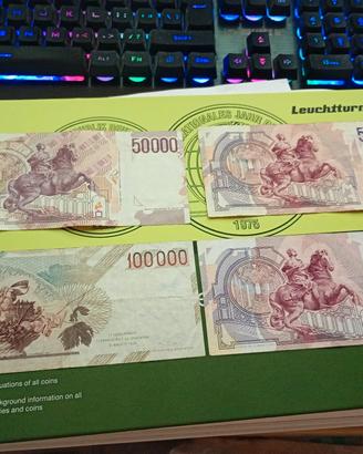 lotto 4 banconote italiane 