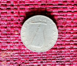 moneta 5 lire anno 1953