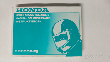 Libretto uso e manutenzione Honda Hornet S