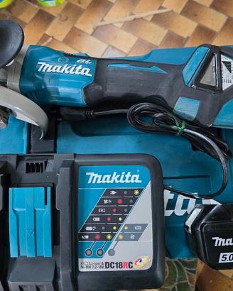 SMERIGLIATRICE ANGOLARE A BATTERIA MAKITA 18V
