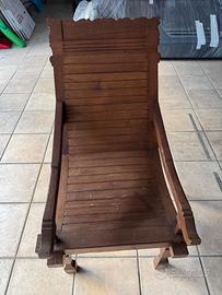 Poltrona indonesiana in Teak
