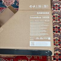 Nuova soundbar e subwoofer Samsung con scatola