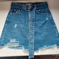 Gonna corta jeans ragazzina
