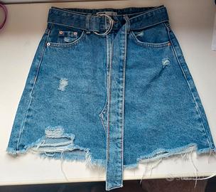Gonna corta jeans ragazzina