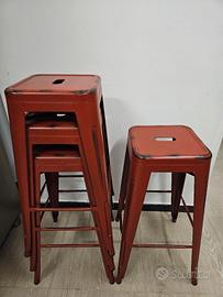 Set 4 sgabelli Vintage in acciaio Leroy Merlin 