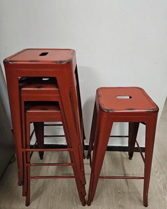 Set 4 sgabelli Vintage in acciaio Leroy Merlin 