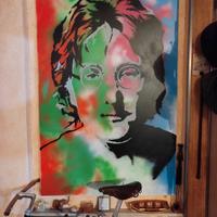 Ritratto di John Lennon opera di uno street art fa