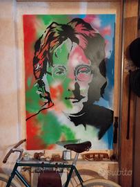 Ritratto di John Lennon opera di uno street art fa