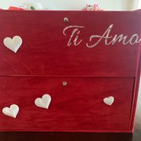 SCATOLA SAN VALENTINO CON DUE CASSETTI ESTRAIBILI