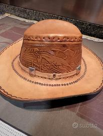 Cappello MESSICO naturale cuoio. 