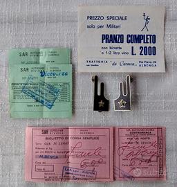Mostrine + Cartaceo Bersaglieri Naja 1979 Albenga 