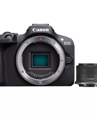 Canon eos r100 con obbiettivo