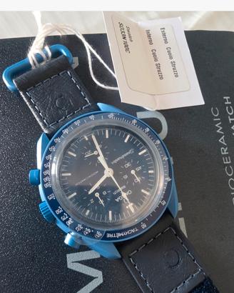 omega swatch moonswatch l  Mission neptune  pelle 