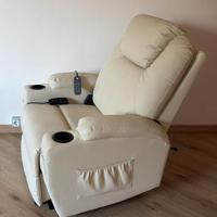 HOMCOM Poltrona Massaggiante Reclinabile Manuale