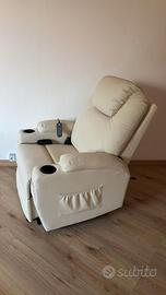 HOMCOM Poltrona Massaggiante Reclinabile Manuale