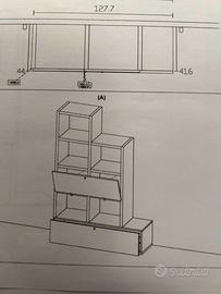 DUE LIBRERIE IN ROVERE BIANCO