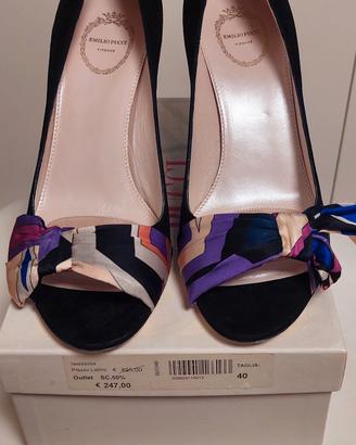 Décolleté EMILIO PUCCI velluto/seta - T.40
