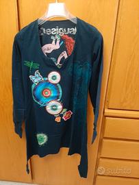 maglietta cotone blu Desigual 