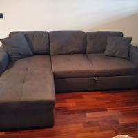 Divano in nabuk grigio scuro