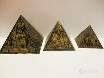 Souvenir Vintage Piramidi di Giza in Rame e Ottone