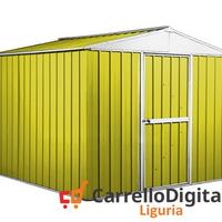 Box porta attrezzi lamiera 276x260 7,2 mq giallo