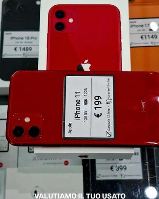 IPHONE 11 128GB RED batteria 100%