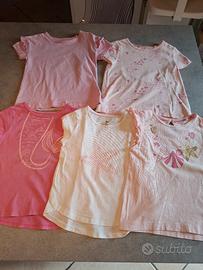 Set 5 t-shirt bambina 2-3 anni stampa 92 Lupilu