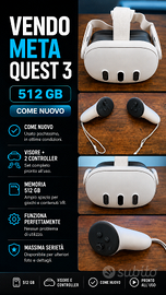 Meta Quest 3 512GB – Come Nuovo, Usato Solo 3 Volt