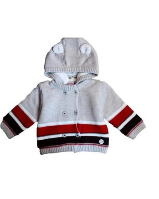 Cardigan neonato 12 mesi con cappuccio e orecchie
