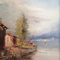 Paesaggio lacustre di Athos Brioschi