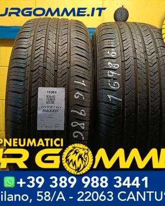 2 Gomme al 70% 215/55/17 MAXXIS Estive - Cantù