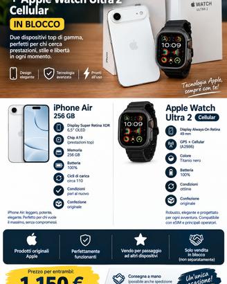 IPHONE AIR PIU APPLE WATCH 2 49 MM