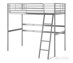 letto a soppalco con materasso Svarta