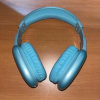 Cuffie wireless Bluetooth azzurre