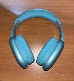 Cuffie wireless Bluetooth azzurre