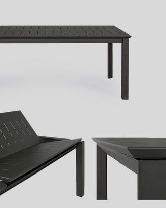 Tavolo in alluminio allungabile 180-240x100