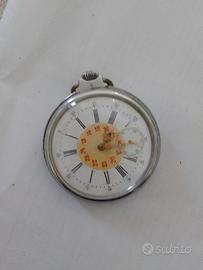 orologio da taschino antico in acciaio