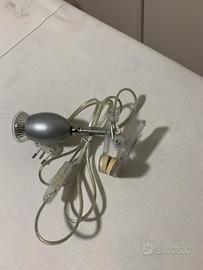 Lampada con morsetto