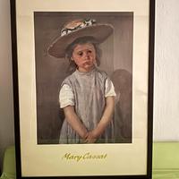 Quadro Bambina con Cappello di Paglia Mary Cassat