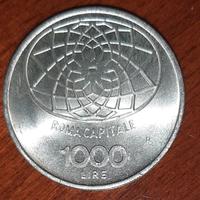 moneta 1000 lire Roma capitale 1870/1970